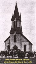 Holden  Church - Beardsley,
the first church.